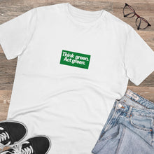 Load image into Gallery viewer, Organic Think Green T-shirt - unisex
