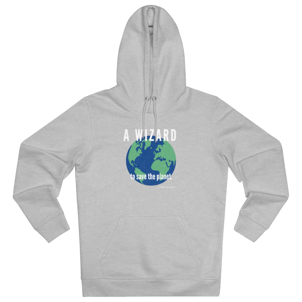 Organic Hoodie Wizard Heather grey -unisex