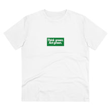 Load image into Gallery viewer, Organic Think Green T-shirt - unisex
