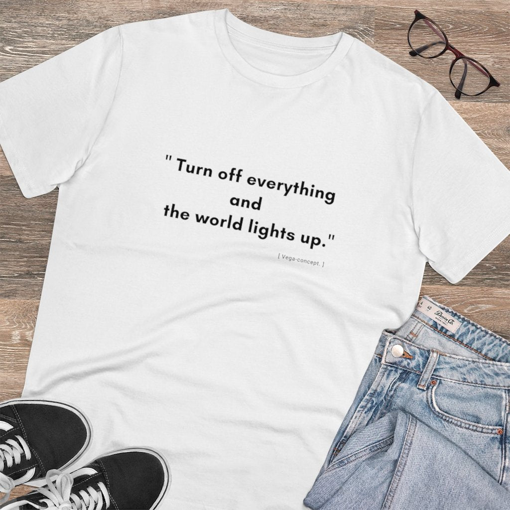 Organic "Turn off" T-shirt - unisex